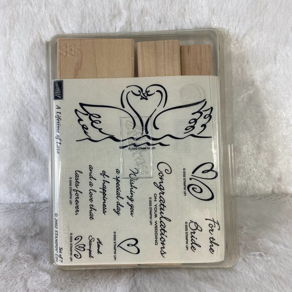Stampin' Up! - A LIFETIME OF LOVE - Rubber Stamps Set of 7 - NEW (unmounted) - Picture 1 of 6